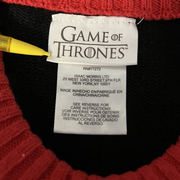 Game of Thrones Joy to the Realm Mens XL Sweater Ugly Christmas Holiday Movie - Picture 5 of 7